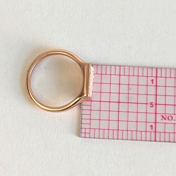 Kendra Scott Glenna Drusy Ring Rose Gold Rectangular Pink Iridescent Drusy sz 8 - Picture 10 of 11